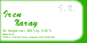 iren naray business card